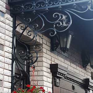 Кованый козырек КО-24