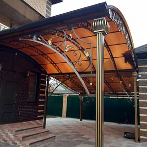 Кованый козырек КО-26
